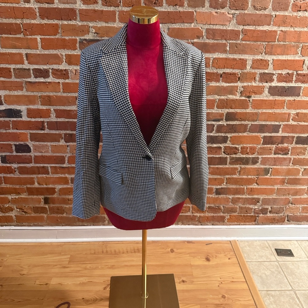 Ralph Lauren Monochrome Houndstooth Blazer